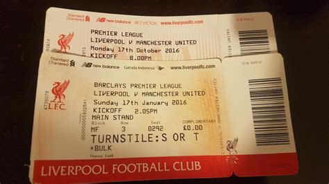 liverpool vs manchester united tickets